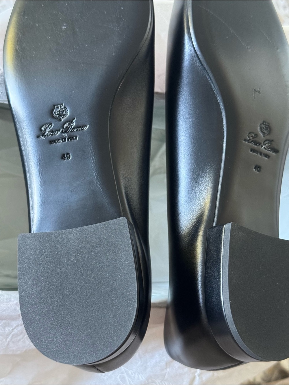 NWT Loro Piana Rebecca Black Pointed-Toe Leather Flats Size EU40 - Picture 4 of 5